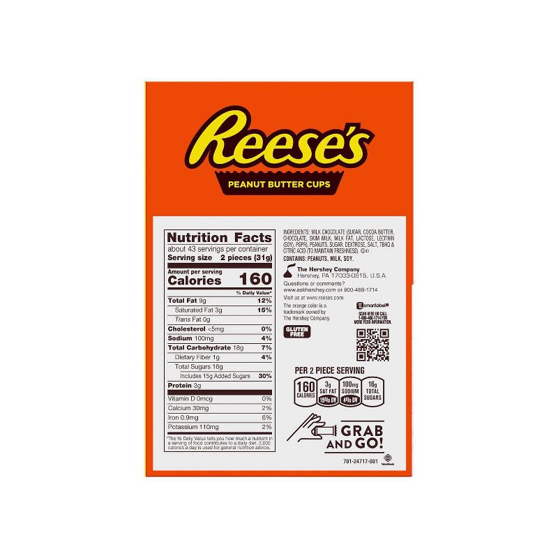 Reese&#39;s Peanut Butter Cup Snack Size Pantry Pack - 85ct/46.75oz, 2 of 3