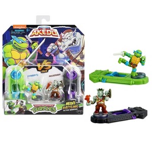 Legends of Akedo Teenage Mutant Ninja Turtles. Mini Battling Warriors Versus Pack Leonardo Vs Rocksteady Small - 1 of 4
