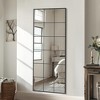 PexFix 30 in. W x 69 in. H Industrial Full Length Iron Frame Window Mirror in Black Freestanding - 2 of 4