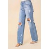 Women's Distressed Straight Leg Jeans - White Label - 3 of 4