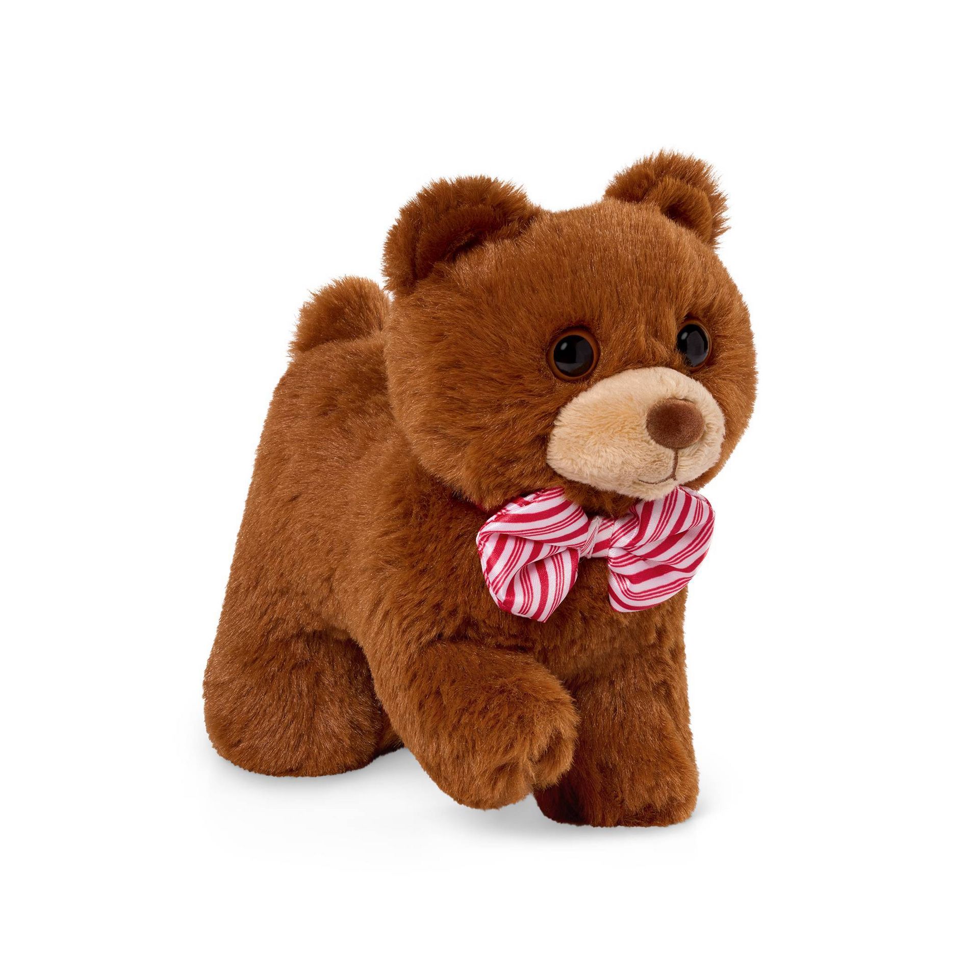 Our Generation Peppermint Holiday Bear Plushie Limited-Edition 6" Posable Pet Stuffed Animal