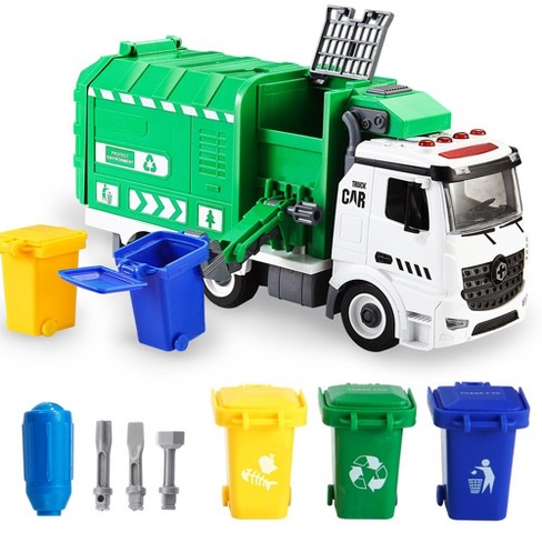 Recycling Garbage Truck Toy, Kids Diy Assembly Friction Powered Side ...