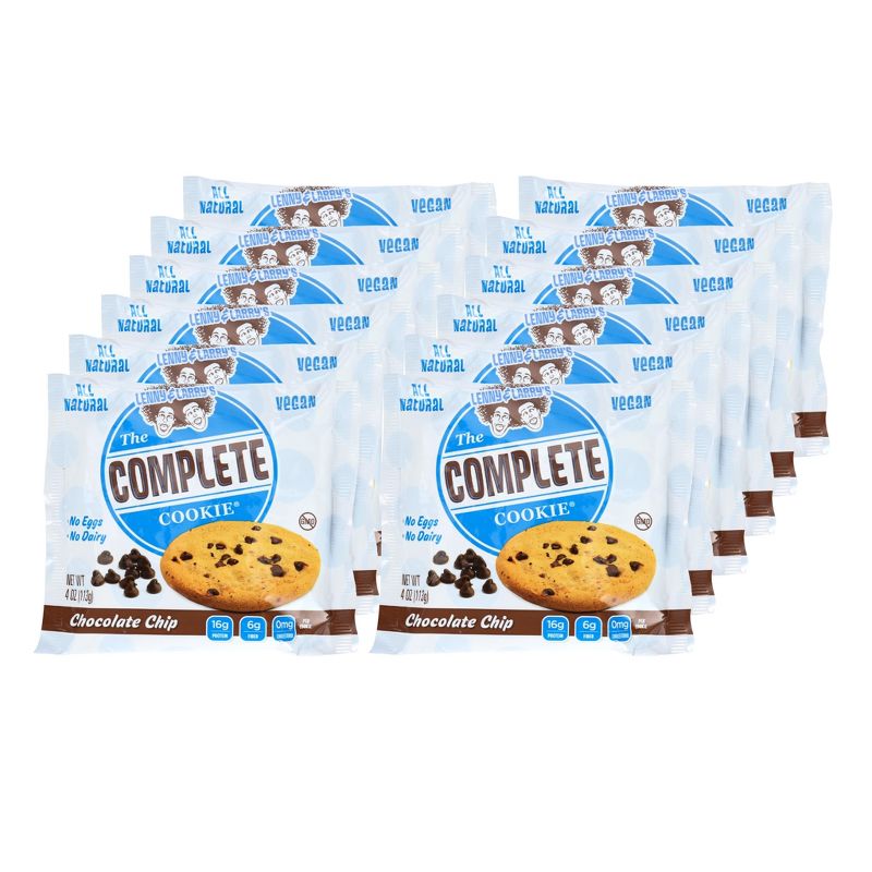 Lenny & Larry's The Complete Cookie Chocolate Chip - 12 bars, 4 oz, 1 of 5