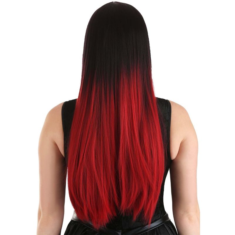 HalloweenCostumes.com  Women  Black and Red Ombre Adult  Wig, Black/Red, 2 of 7