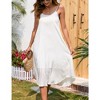 Women's Summer Round Neck Sleeveless Maxi Dresses Adjustable Spaghetti Strap Casual Loose Beach Long Dress with Lined - 2 of 4