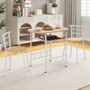 Costway 3 Piece Dining Set Table 2 Chairs Home Kitchen Breakfast Furniture - 2 of 4