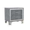 NicBex Velvet Nightstand with Silver Glitter Strip Decor 2 Drawers Bedside Table with Metal Legs for Bedroom, Living Room, Study - 3 of 4