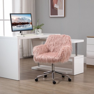 NicBex Adjustable Home Office Chair Modern Swivel Computer Chair Vanity Chair with 5 Casters and Mid-Back for Office, Study, Living Room