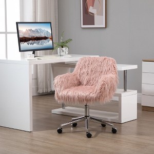 NicBex Adjustable Home Office Chair Modern Swivel Computer Chair Vanity Chair with 5 Casters and Mid-Back for Office, Study, Living Room - 1 of 4