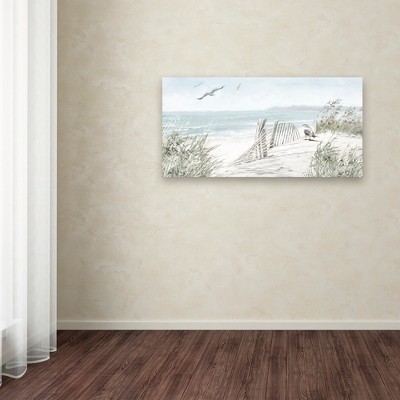 Coastal Landscape Canvas Print for Kids' Nursery, 12" x 24"