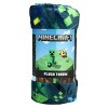 Minecraft Creeper & Sword Pattern Digital Print Throw Blanket - 2 of 2