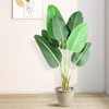 Sunnyfurn Plastic and Cement Simulation Plant, Imitation Banana Leaf Tree with Trunk, Suitable for Bedroom Living Room Home Office Decoration - 2 of 4