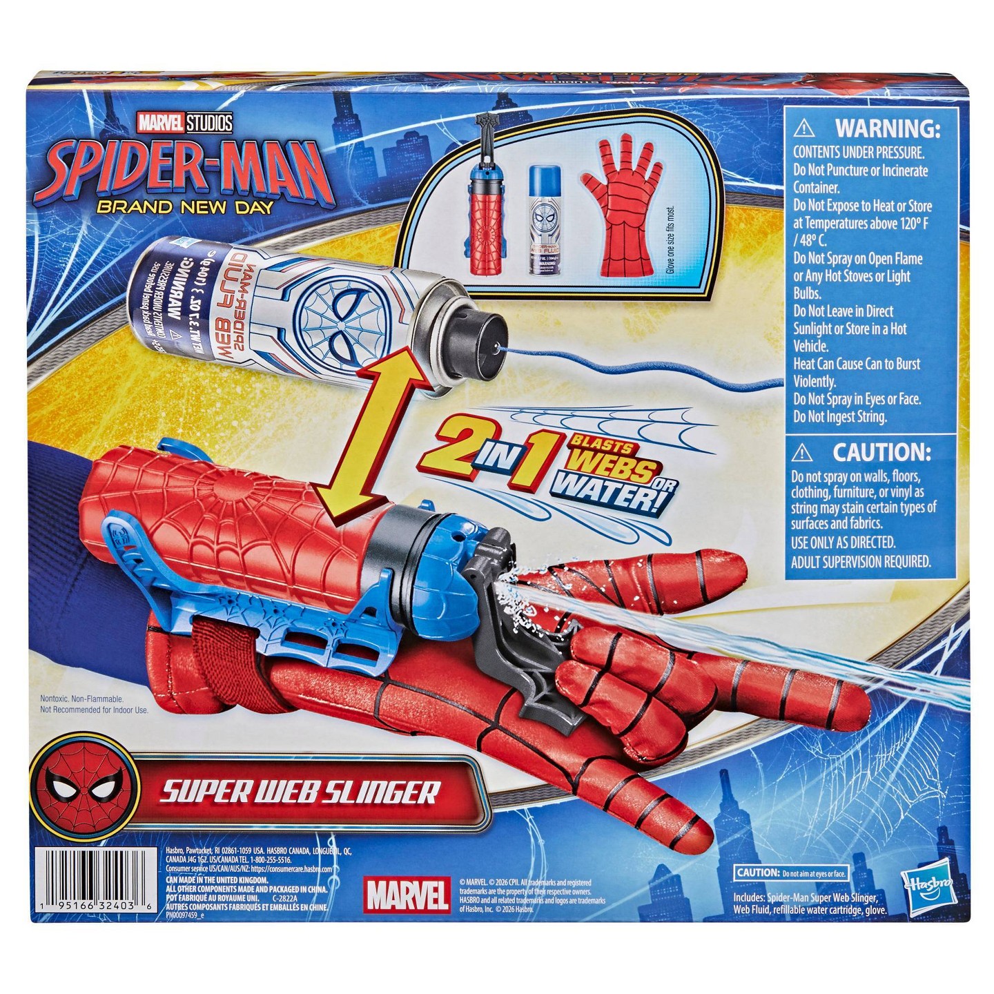 Детские фигурки Marvel Spider-Man: Brand New Day Super Web Slinger Role Play Toy — фото 3