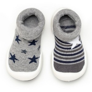 Komuello Toddler Boy First Walk Sock Shoes Stars & Stripes - 1 of 4