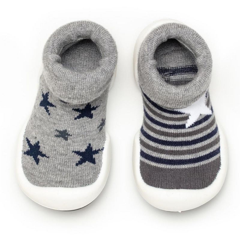 Komuello Toddler Boy First Walk Sock Shoes Stars & Stripes, 1 of 9