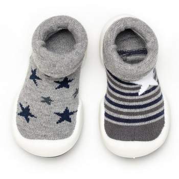 Komuello Toddler Boy First Walk Sock Shoes Stars & Stripes