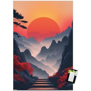 Trends International Andreas Magnusson - Sunset In The Mountains Unframed Wall Poster Prints - 1 of 4