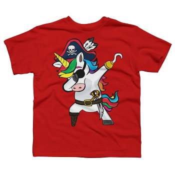 Boy's Design By Humans Dabbing Dance Pirate Unicorn Gifts Funny Halloween Costume Gift By lukesstore T-Shirt