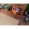 Colonial Mills Outdoor Houndstooth Tweed Braided Rug, Orange 3' square, Square Shape - 3 of 4