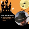 Underwraps Costumes Cowboy Hat with Bull Head Band Adult Costume Accessory|Black - image 4 of 4