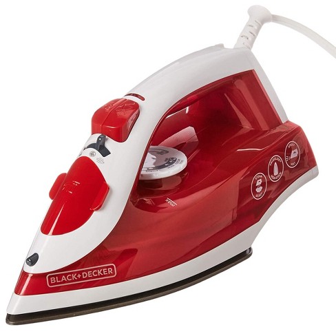 Black and Decker TrueGlide Premium Variable Compact Iron in Red with  Nonstick Plate