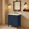 Wooakway 30"L White Modern Bathroom Vanity with Sink 2 Drawers Tip Out Storage Cabinet - 4 of 4
