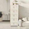 TiramisuBest Storage Cabinet with Folding Magnetic Doors and Wheels for Quick Installation, Perfect for Living Rooms, Bedrooms, And Dorm Rooms - 2 of 4