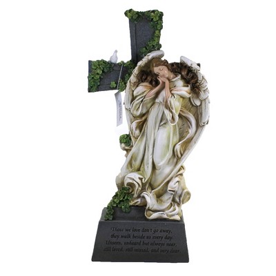 Home & Garden 14.0" Irish Memorial Angel Statue Bereavement Sympathy Clover Roman, Inc  -  Outdoor Sculptures And Statues