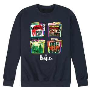Men's - The Beatles - Covers Grid Collage Graphic Fleece Sweatshirt - 1 of 4