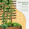 Okak Slim Privacy Screen Planter with Trellis for Climbing Vines in Small Patios + Self-Draining Design - 3 of 4
