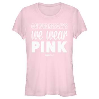 Junior's Mean Girls We Wear Pink Quote T-Shirt