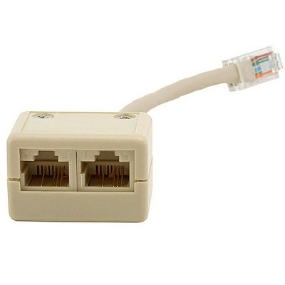 Monoprice Cat5e 1x Male/2x Female T-Adapter - 6 Inch