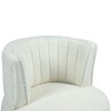 Kumasinova 360° Swivel Barrel Chair,Modern Accent Chair with Wide Upholstered,Fluffy Velvet Comfy Reading Chair,Sofa Chair for Living Room&Bedroom - 3 of 4