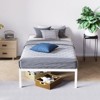 Lusimo 14 Inch Bed Frame Metal Platform Bed Easy Assembly Anti Slip White - 2 of 4