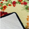 Home Mart Goods Orange Red Rooster Washable Kitchen Mat With Non-Slip Backing - 30"x18" - 3 of 4