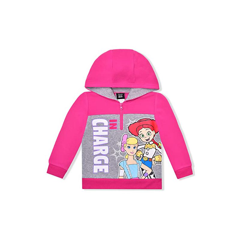 Disney Girl's Toy Story Jessie and Little Bo Peep Pullover Half Zip Up Hoodie Jacket for kids, 1 of 3