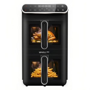 WHALL® 11L Dual Basket Air Fryer – Independent Cook, Visible Windows, One-Touch Smart Control - 1 of 4