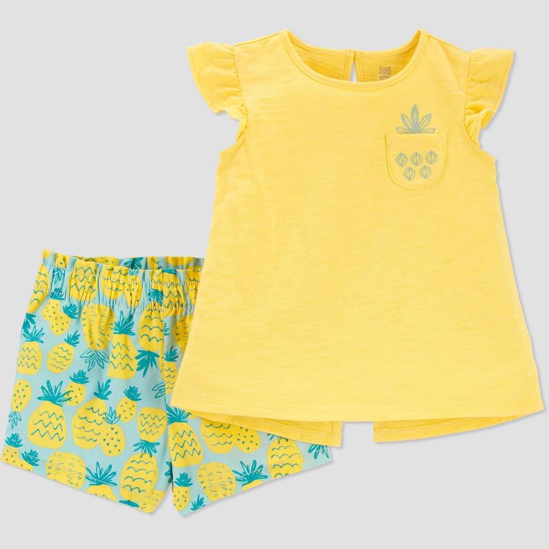 Carter&#39;s Just One You&#174; Toddler Girls&#39; Pineapple Top &#38; Bottom Set - Yellow, 1 of 5