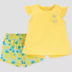 Carter's Just One You® Toddler Girls' Pineapple Top & Bottom Set - Yellow