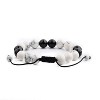 West Coast Jewelry Men's Polished Howlite and Onyx Stone Bead Adjustable Bracelet (10mm) - 4 of 4