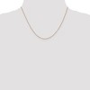 Black Bow Jewelry 0.7mm 14k Rose Gold Solid Box Chain Lobster Claw Clasp Necklace - 2 of 4