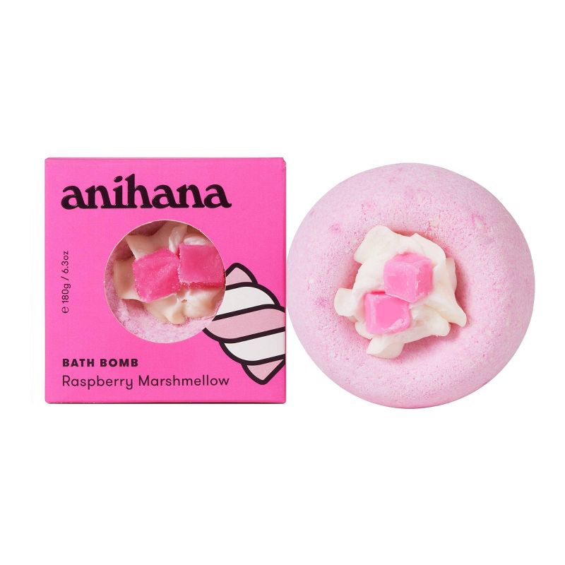 anihana Hydrating Bath Bomb Melt - Raspberry Marshmallow - 6.35oz, 1 of 10