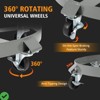 2-Pack 55 Gallon Heavy Duty Drum Dolly - 1250LB Capacity Barrel Cart w/5 Swivel Casters Reinforced Cross Braces & Steel Frame - 4 of 4