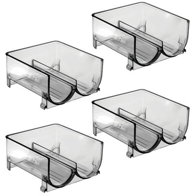 mDesign Plastic Stackable Water Bottle Storage Organizer Rack : Target