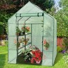 Costway Portable Mini Walk In Outdoor 2 Tier 8 Shelves Greenhouse - 3 of 4