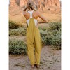 Women's Full Size Sleeveless V-neck Pocketed Jumpsuit - Double Take - 3 of 3
