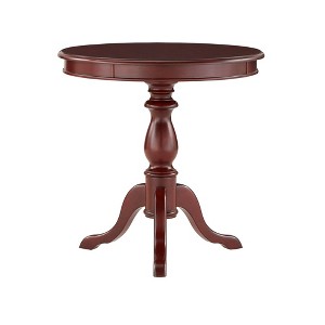 Geoffrey Antique Pedestal Accent Table Red - Inspire Q