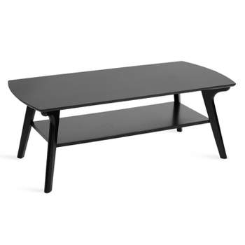 Kate and Laurel Louen Wooden Coffee Table, 48x24x18, Black