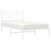 vidaXL Twin XL Metal Bed Frame with Headboard, Under Bed Storage, Noise Free, White, No Mattress - 4 of 4