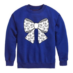 Boys' - Instant Message - Soccer Bow Graphic Long Sleeve Fleece Sweatshirt - 1 of 4